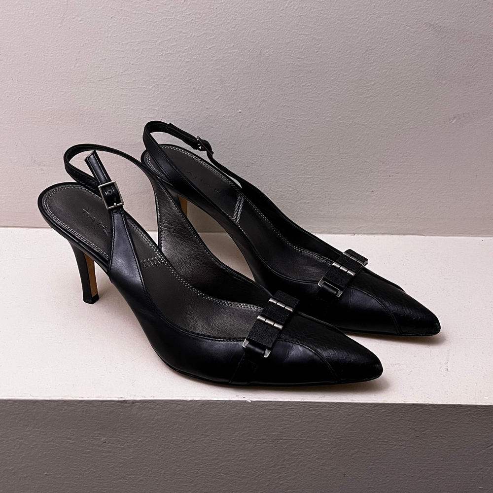 Elegant Black Slingback Heels